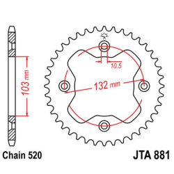Couronne Aluminium  JT KTM...