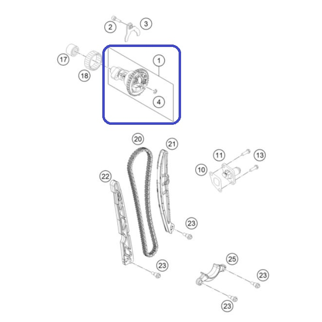 Arbol de Levas KTM EXC 500 14-16