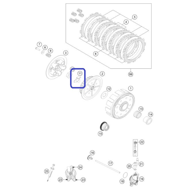 Clutch Lock Washer KTM EXC 200 00-15...