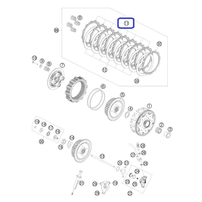 Disco Clutch KTM EXC 400/450/530...