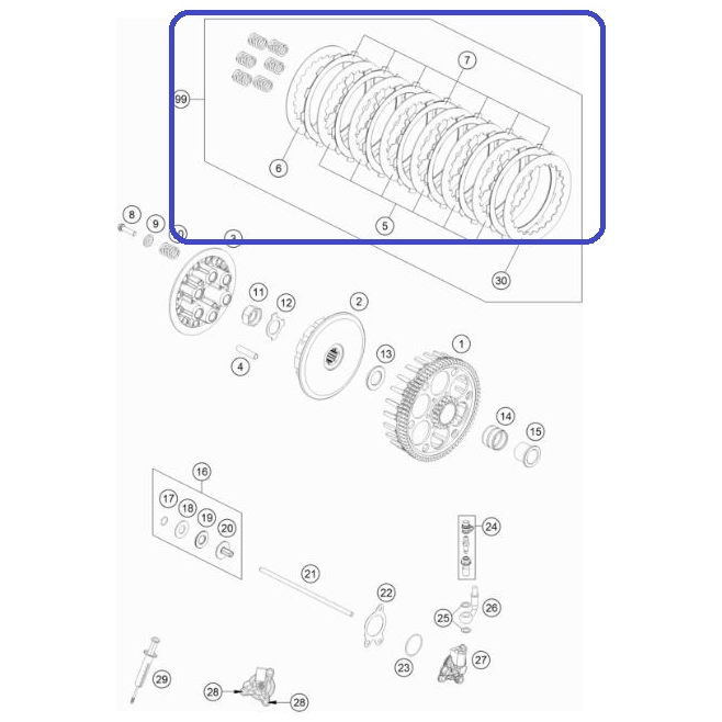 Clutch Disc Kit KTM SX-F 250 2016