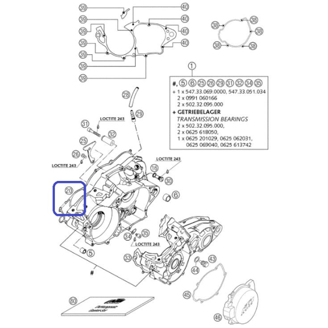 Joint Couvercle Embrayage KTM EXC...