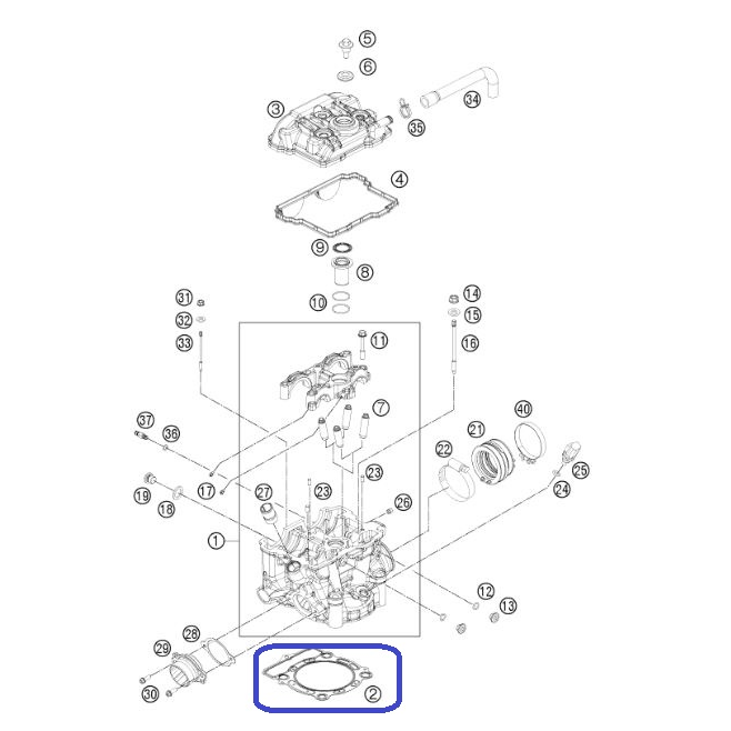 Junta Cilindro KTM EXC-F 350 12-13...