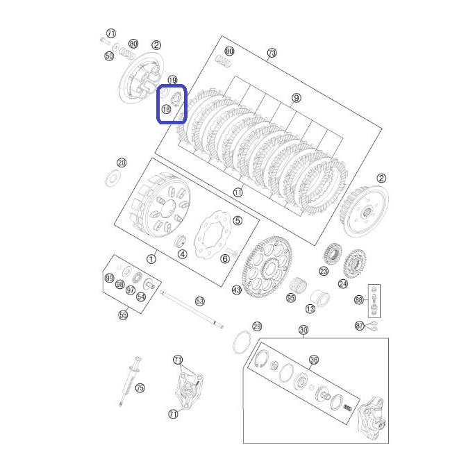 Retaining Plate KTM EXC 400/450/530...
