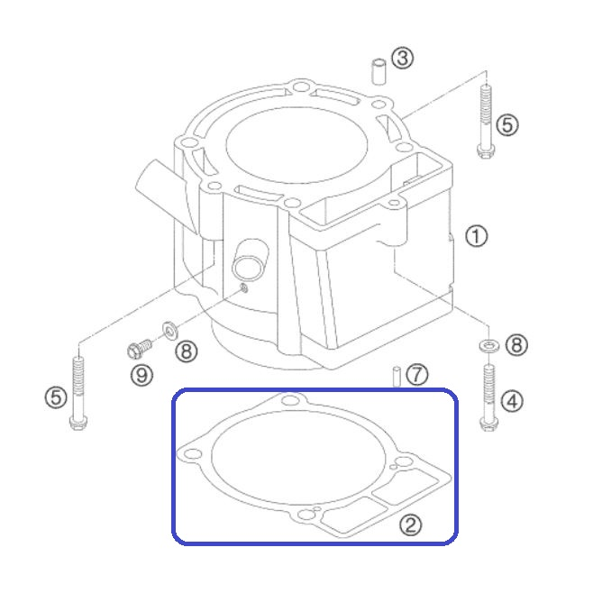 Junta Cilindro KTM 250-540 03-09 4T...
