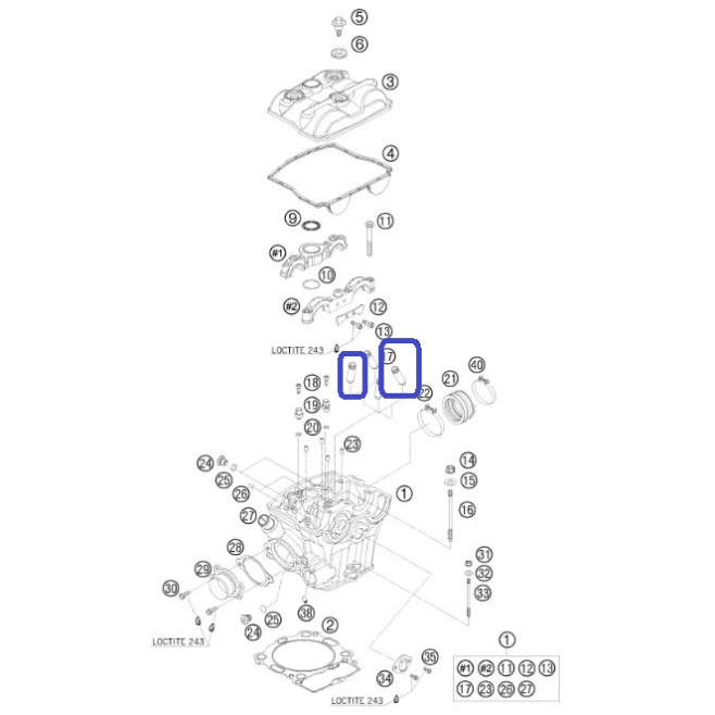 Exhaust Valve Guide KTM SX-F 450 03-06