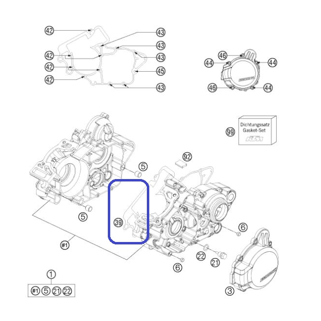 Junta Carter Central KTM EXC 200...