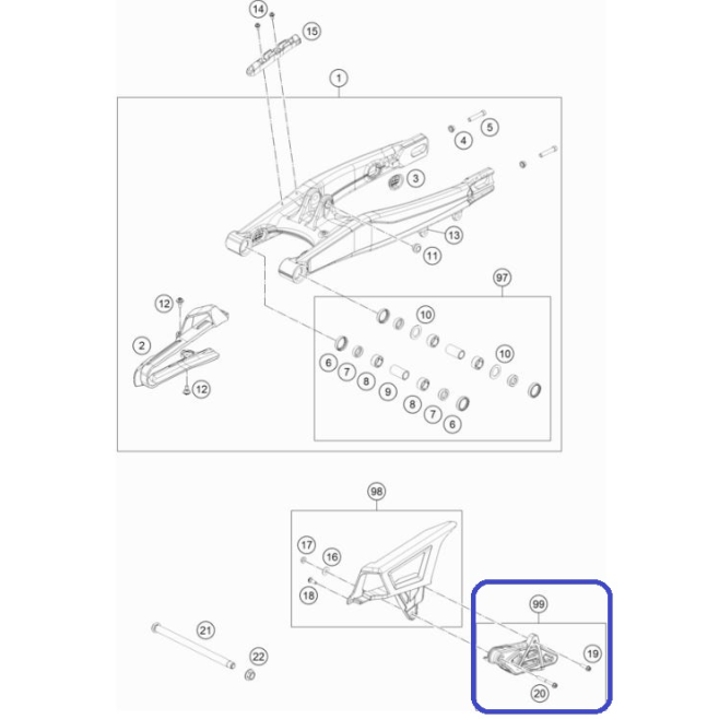 Kit Chain Guide KTM EXC 08-14