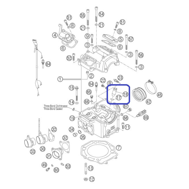 Guide de Soupape Admission KTM 640...