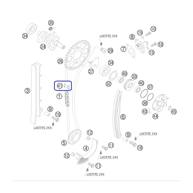 Ktm 4T Distribution Chain Hook