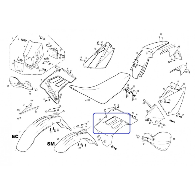 Left Radiator Cover Ec 300 2005