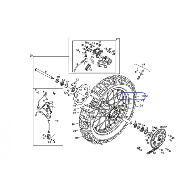Radiated Rear Set Gas Gas Ec 2.15X18...