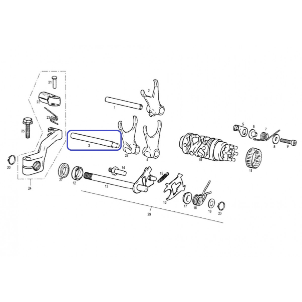 Axe De Fourche Long Ec 125