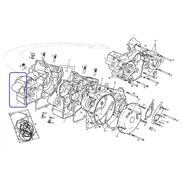 Left Crankcase Gas Gas EC 250