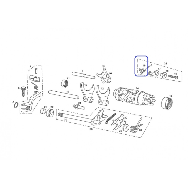 Muelle fijador marchas Ec 400 4T