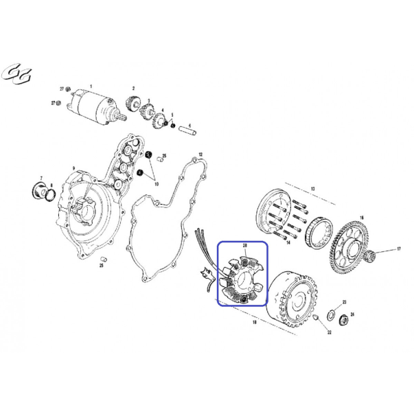 Estator FSE 450 4T 04-07 Pampera 450...