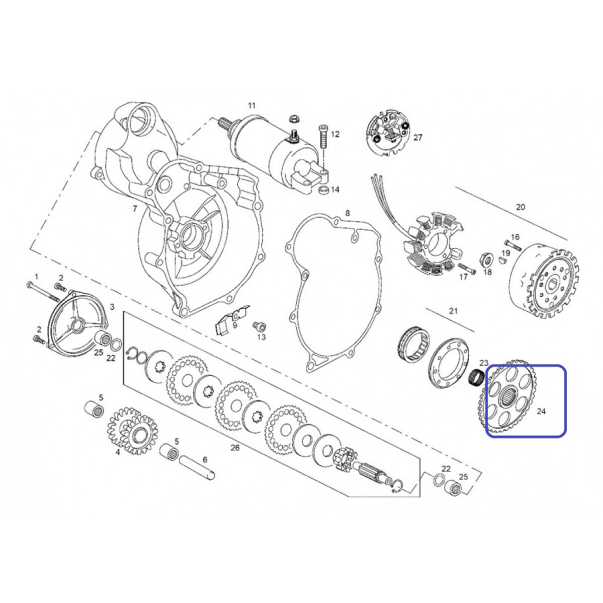 Rear Sprocket de arranque fse 450 05