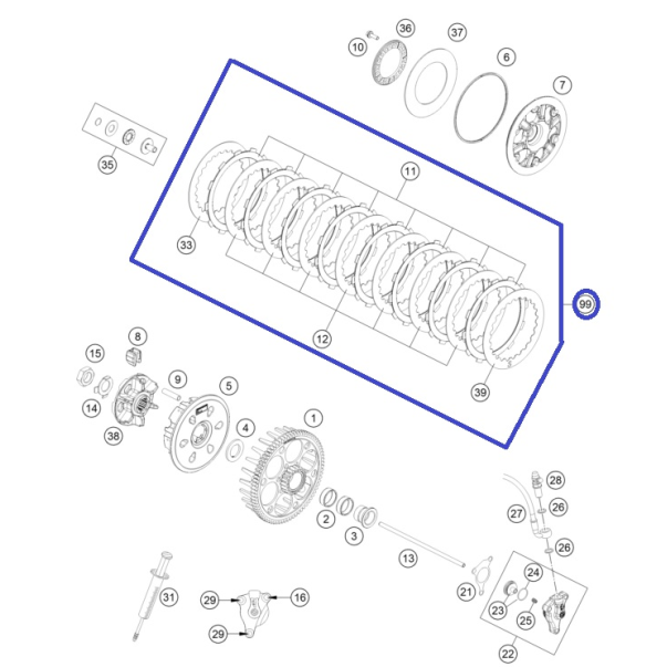 Kit Discos Embraiagem KTM EXC-F 250...