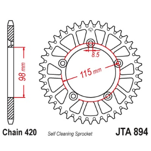 Couronne Aluminium  JT KTM... 2