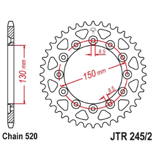Couronne Acier JT Yamaha WR... 2