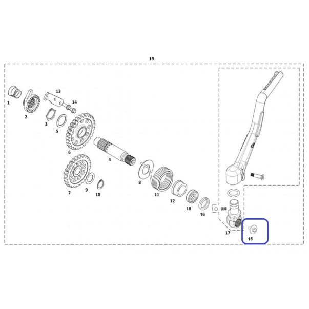Screw Pedal Arranque Gas Gas EC 2017