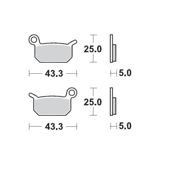 Brake Pads Motomaster KTM SX 50 02-20...