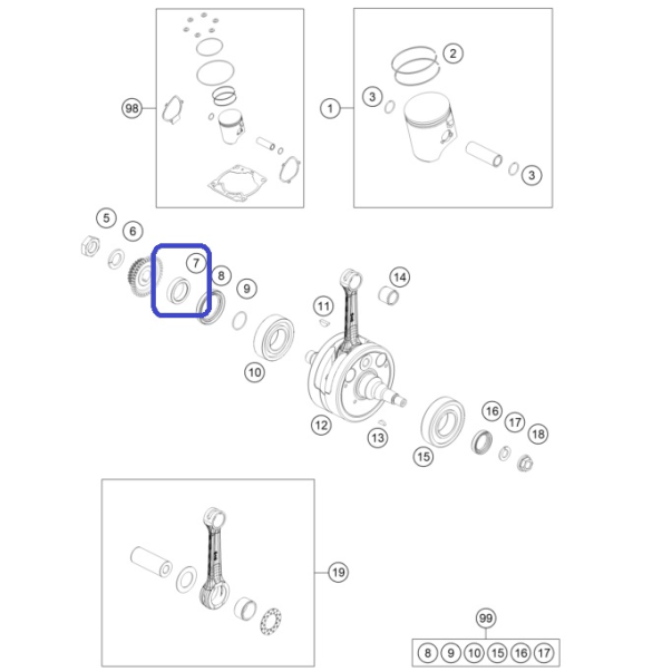 Distanciador Virabrequim KTM EXC...