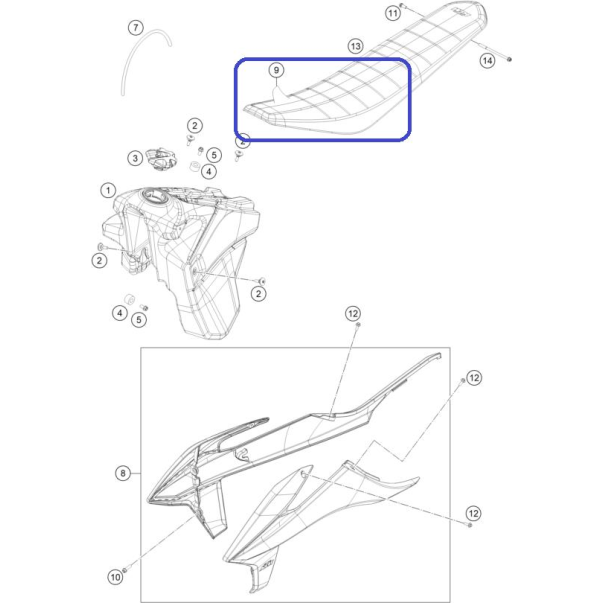 Funda Asiento KTM EXC/EXC-F 20-21