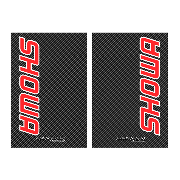 Fork Stickers Blackbird Showa Carbon