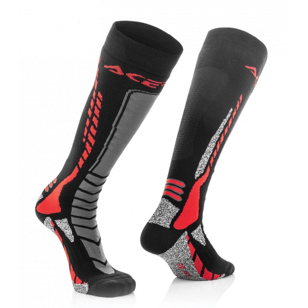 Meias Acerbis MX PRO Preto/Vermelho