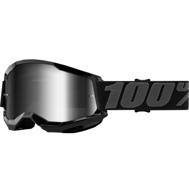 100% Strata 2 Goggles Black Mirror...