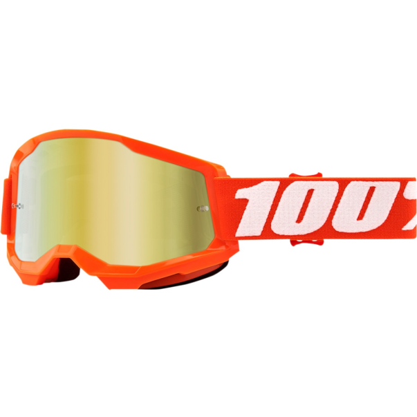 100% Strata 2 Goggles Orange Mirror Gold