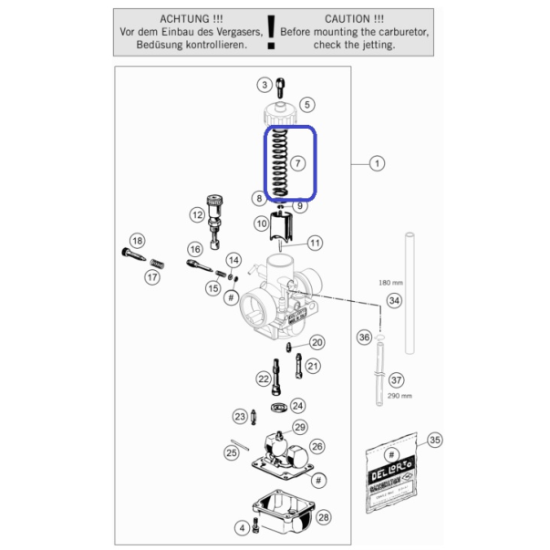 Ressort Carburateur Dellorto KTM SX...