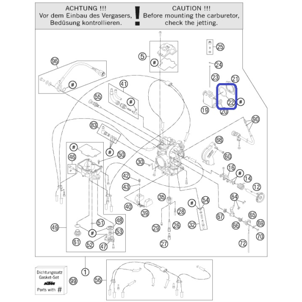 Joint Carburateur KTM EXC-F 250 09-11