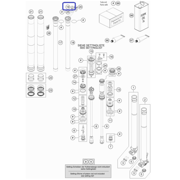 Screw M8X1 BN44 KTM SX/SX-F 16-19