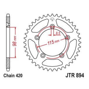 Cremalheira Aço JT KTM SX...