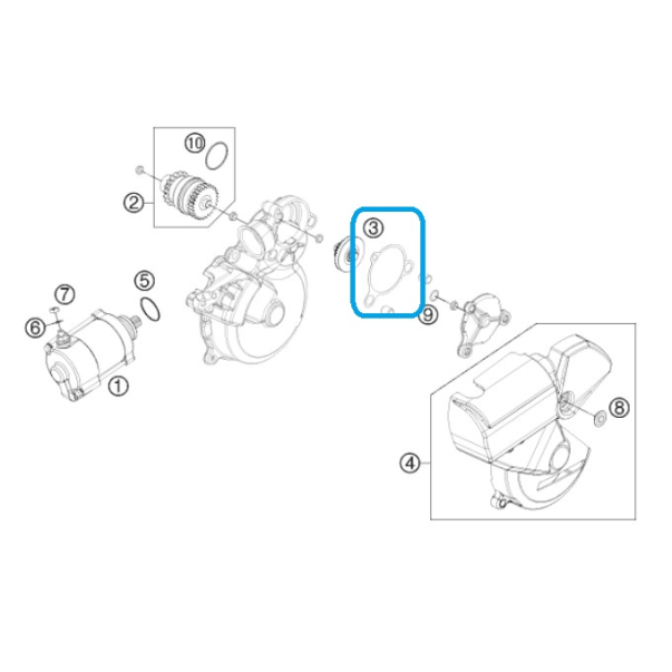 Junta Tapa Bendix KTM EXC 250/300 2T...