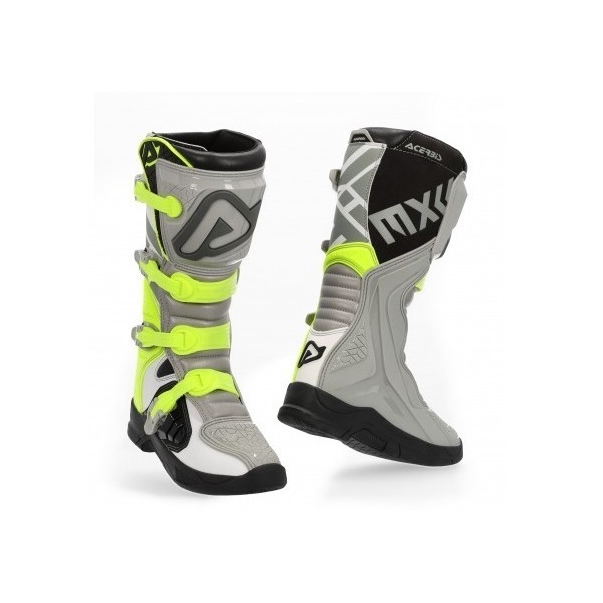 Botas Acerbis X-Team Cinza/Amarelo