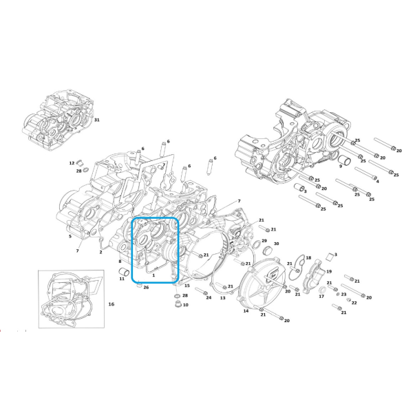 Junta Tampa Embraiagem ec 250 0.5 mm