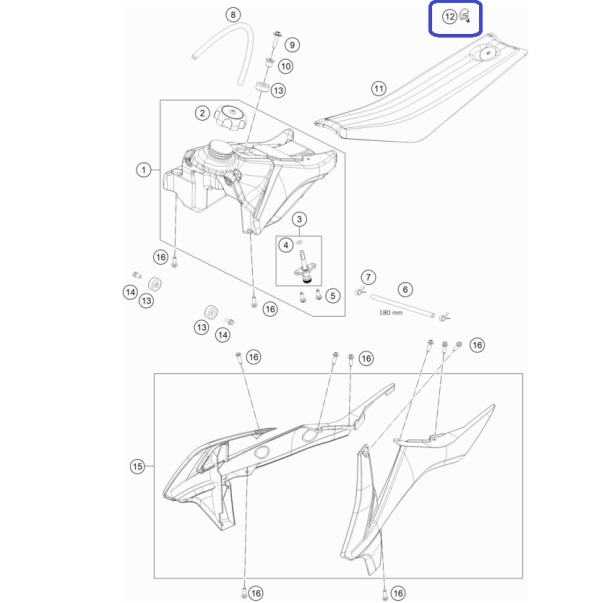 Vis Selle KTM SX 50 06-21 SX 65 98-21