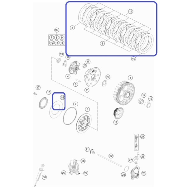 Clutch Disc Kit KTM EXC 250/300 13-17