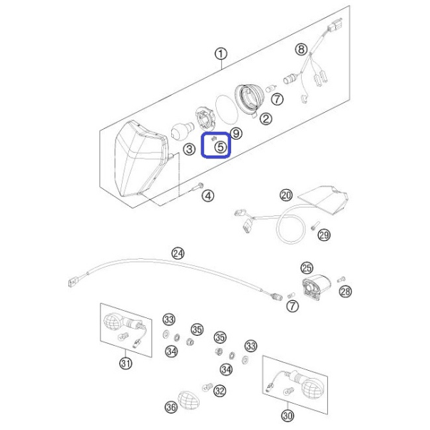 Front Bulb Support Ktm Exc-F 350 12-13