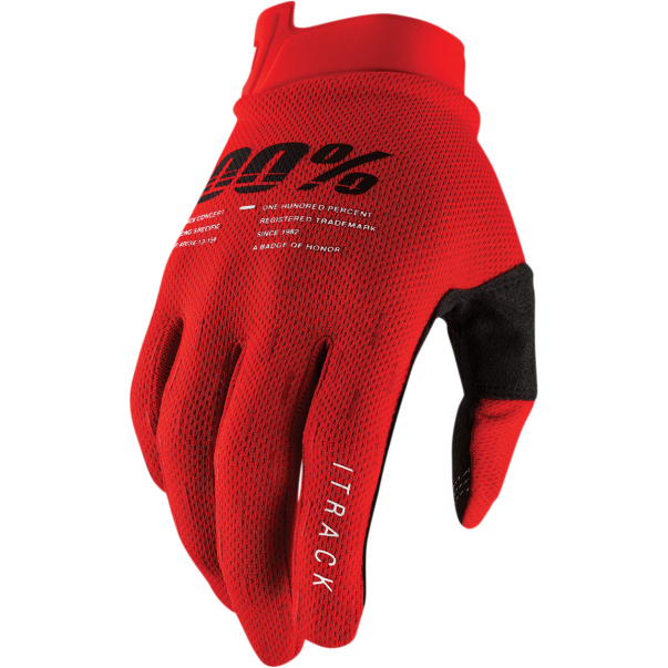 Luvas 100% Itrack Vermelho