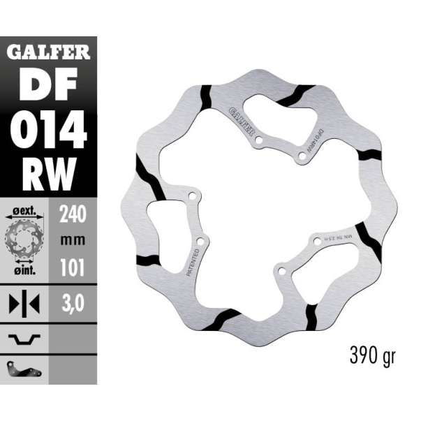Disque De Frein Avant Galfer Fixe...