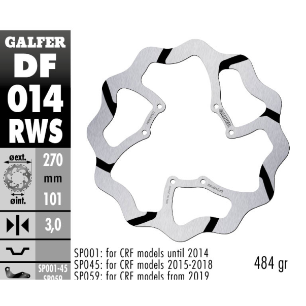 Disque De Frein Avant Galfer Fixe...