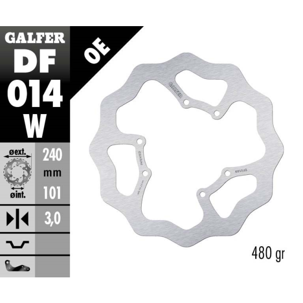 Disco Freno Delantero Galfer Floreado...