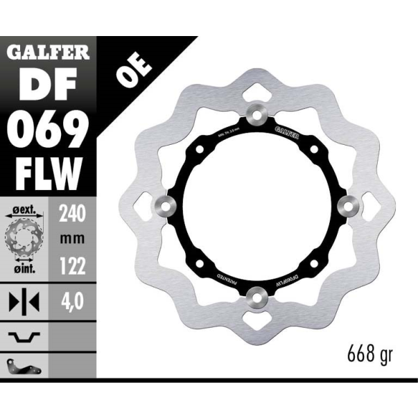 Disque De Frein Arrière Galfer Wave...