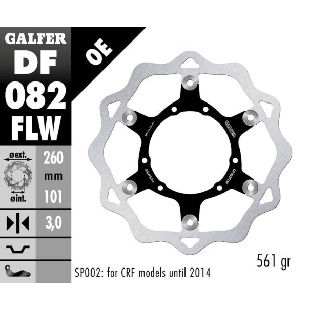 Disque De Frein Arrière Galfer Wave...