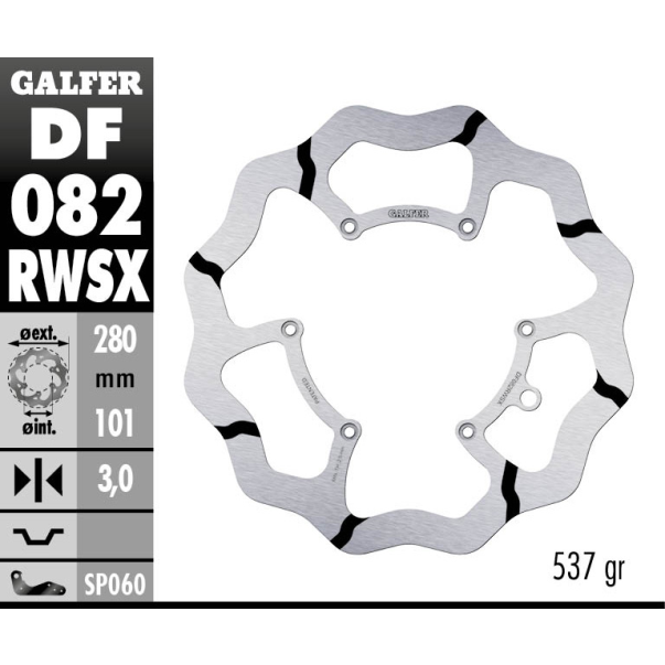 Disco Freno Delantero Galfer Floreado...
