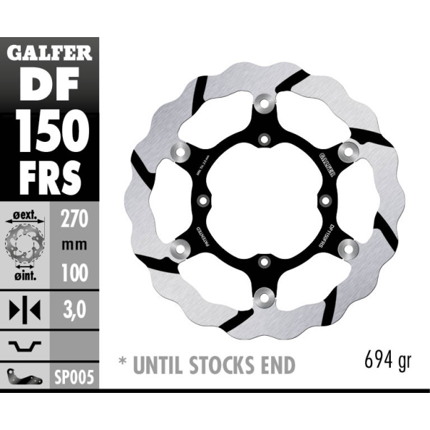 Disco Freno Trasero Galfer Floreado...